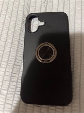 Black Phone Case with Ring Holder - for iPhone 16 plus Unbranded